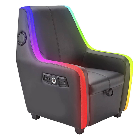 X-Rocker Premier Maxx RGB 4.1 Multi-Stereo Storage Gaming Arm Chair Black | 5130701